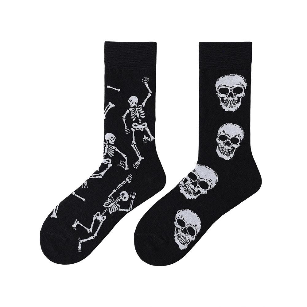 Original Asymmetrische Cartoon Hip Hop Baumwollsocken für Paare - Wadenhoch Mandarinenente Stil für Damen und Herren