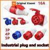 Xiaomi IP44 16A Industrial Plug Socket Waterproof Connector 3PIN 4PIN 5PIN Waterproof Electrical Connection Wall Mount Socket For RV