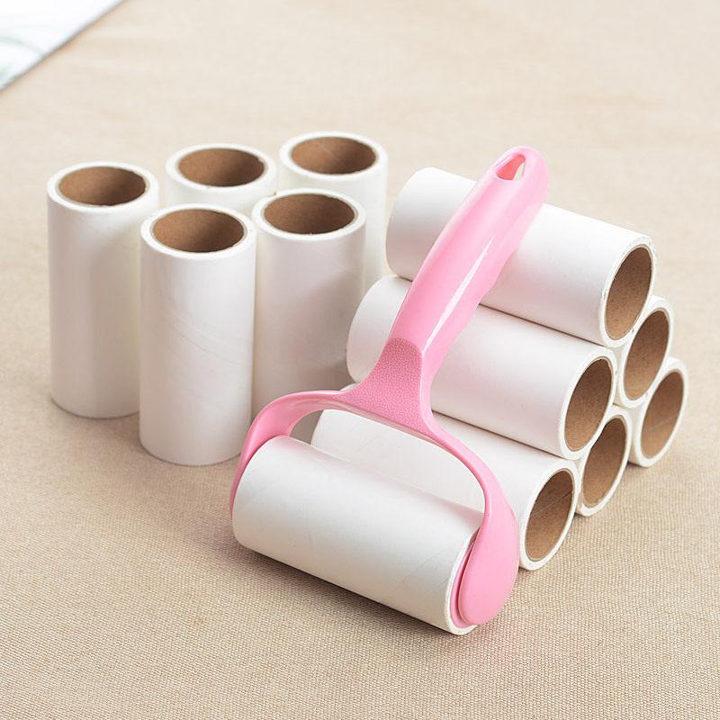 1 Set Sticky Pet Hair Remover With Refills Lint Remover Roller For Clothes Furniture Carpet Cleaning Handheld Tissue Roll Brush