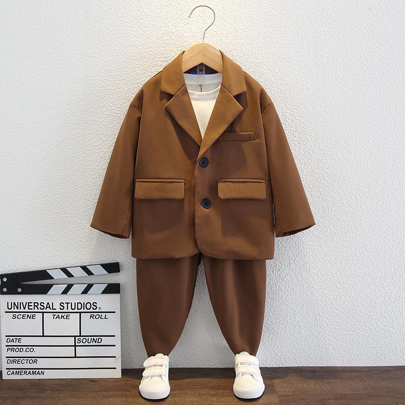 

Spring Boys Formal Suit Set - Medium & Large Sizes, British Style, for Spring & Autumn 120 cm