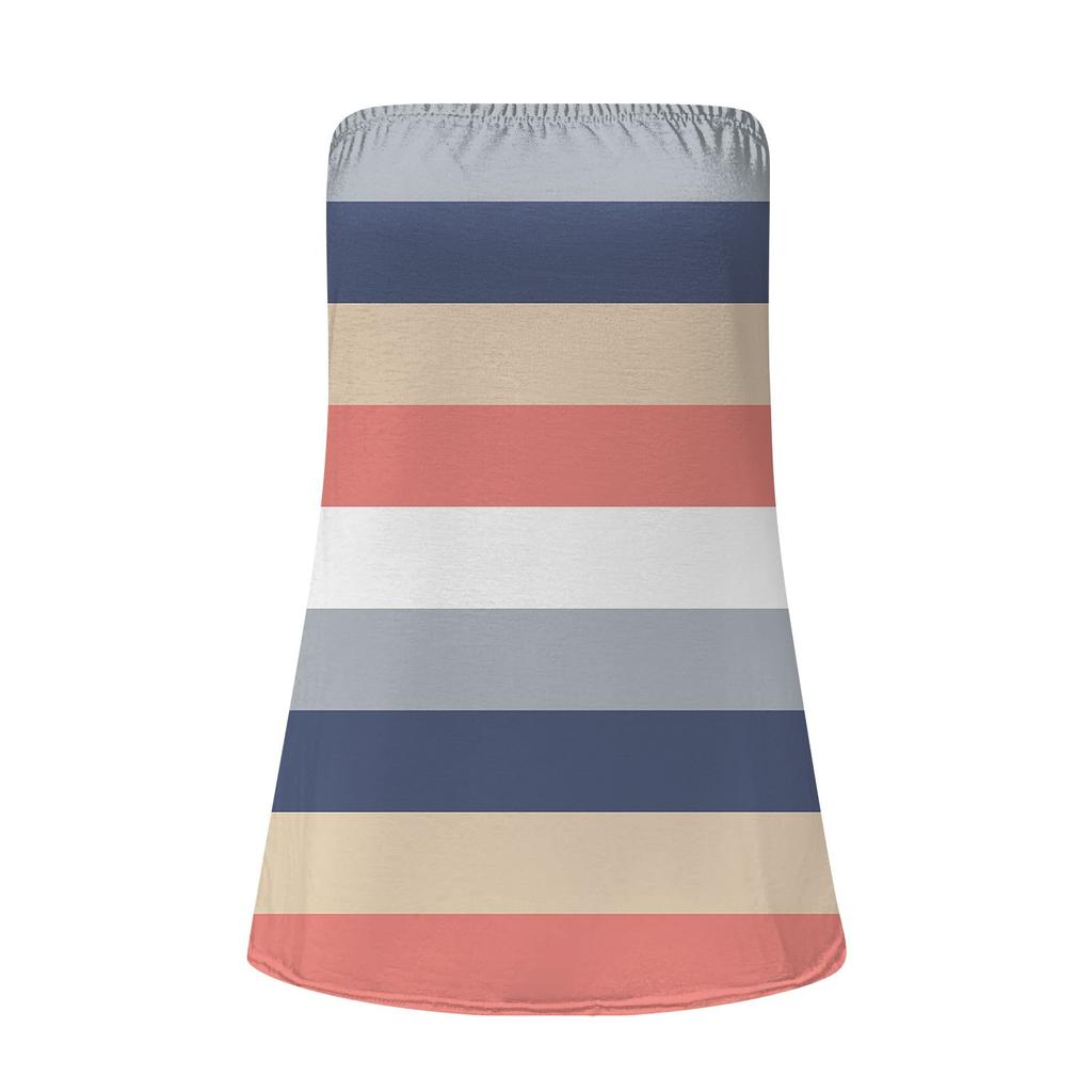 Women's Summer Sexy Tube Top Off Shoulder Sleeveless Tops Strapless Beach Vest Bandeau Shirt Backless Sexy Tops