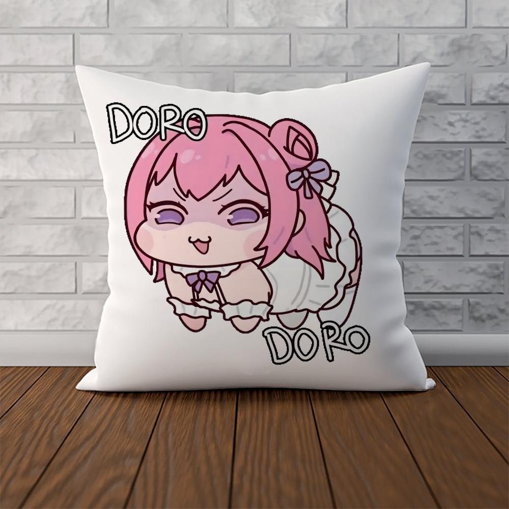 Cute DORO Pillow Case For Car Sofa Decorative Home Doublesided Print Plush Square Throw Pillow Cushion Cover