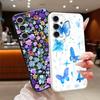 Custodia Pittura ad Olio Fiore per Samsung S26 S25 Ultra S24 FE S23 Plus S22 S21 A15 A16 A17 A35 A36 A37 A54 A55 A56 A57 5G Texture Pelle Cover Morbida
