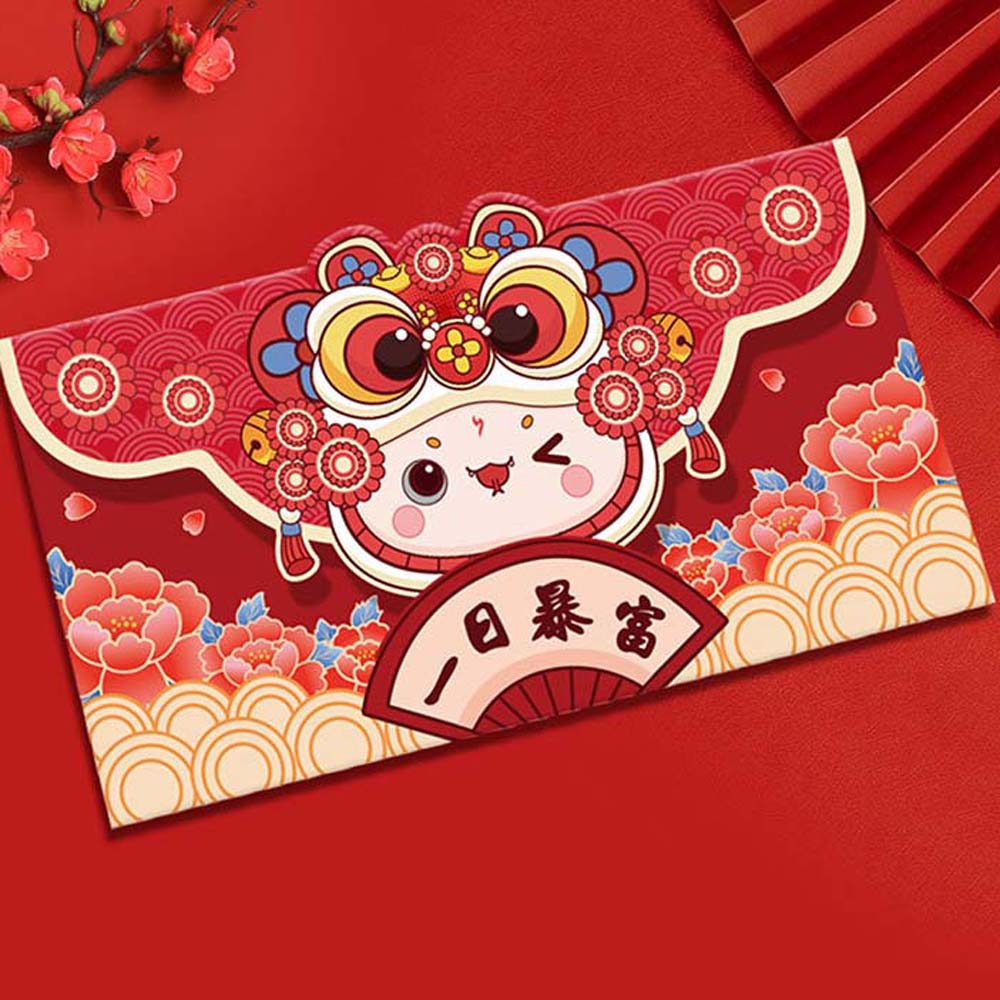 New Year's Blessing Bag 2025 Red Envelope Zodiac Snake Money Pocket Wedding Birthday