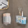 Punching-free Bathroom Tissue Box, Wall Mounted Wet Tissue Storage Box, with Top Large Opening and Strong Load-bearing Capacity