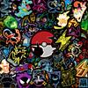 10/30/50pcs Nepn Light Series Pokemon Anime Stickers Cool Cartoon Pikachu Decals Skateboard Phone Helmet Waterproof Sticker Pack