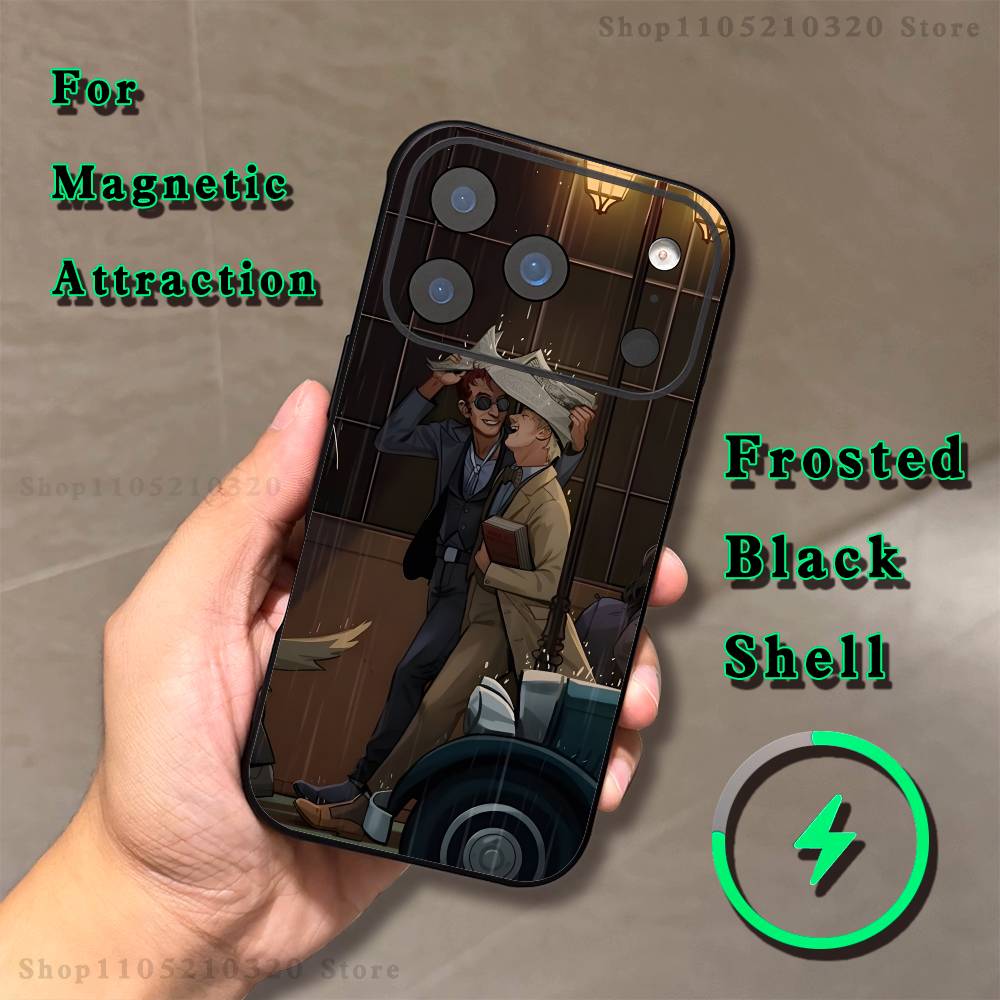 

G-Good O-Omens TV Phone Case For iPhone 17,16,15,14,13,12,11,Pro,Max,Plus,Mini,SE4,E Magnetic Magsafe Wireless Charging iPhone14Plus