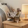 High-quality Material Home Accents Wooden Reading Desktop Ornaments for Office Decor, Minimalist Figurine, Premium Decorative Art Creative Craft