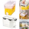 3.5L Beverage Liquid Drink Container Fridge Cold Water Pitcher with Spigot Cold Kettle Dispenser for Fruit Juice Cocktails