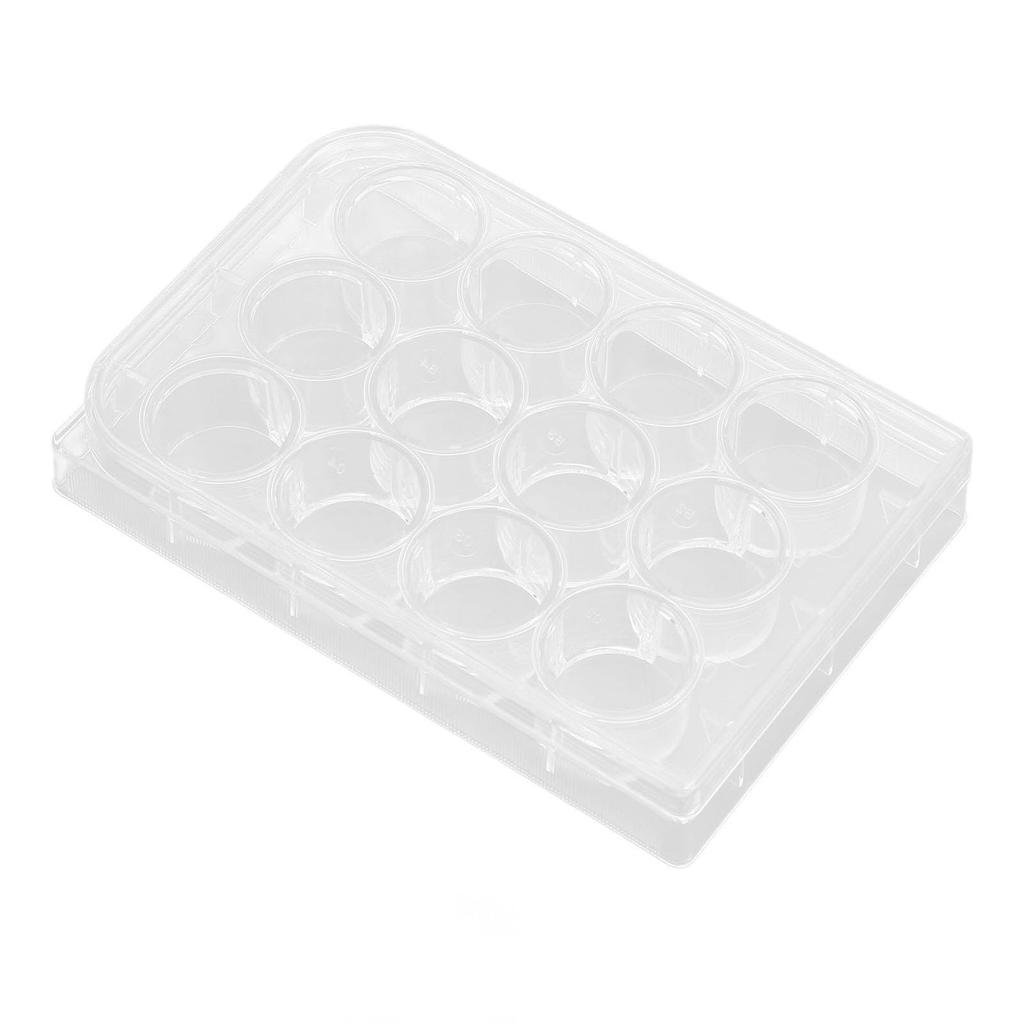 10 Durable Tissue Culture Plates (12 Wells) Widely Used for Laboratory Use, with Lids