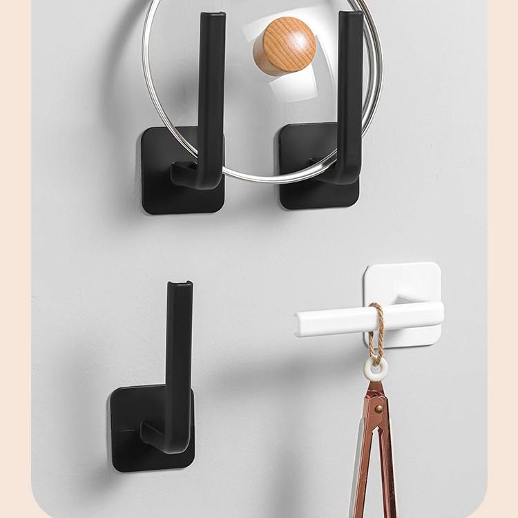 Punch-Free Adhesive Hooks: Traceless Kitchen Wall-Mounted Paper Towel Storage Rack