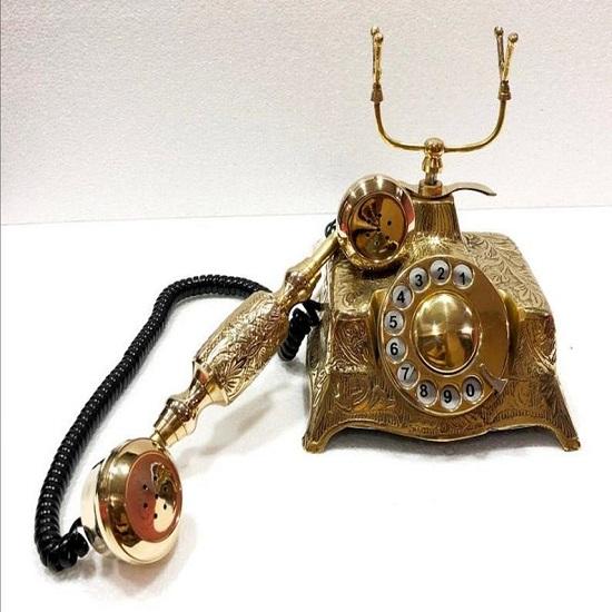 Sběratelský masivní mosaz Ohromující pracovní maharádžský telefon