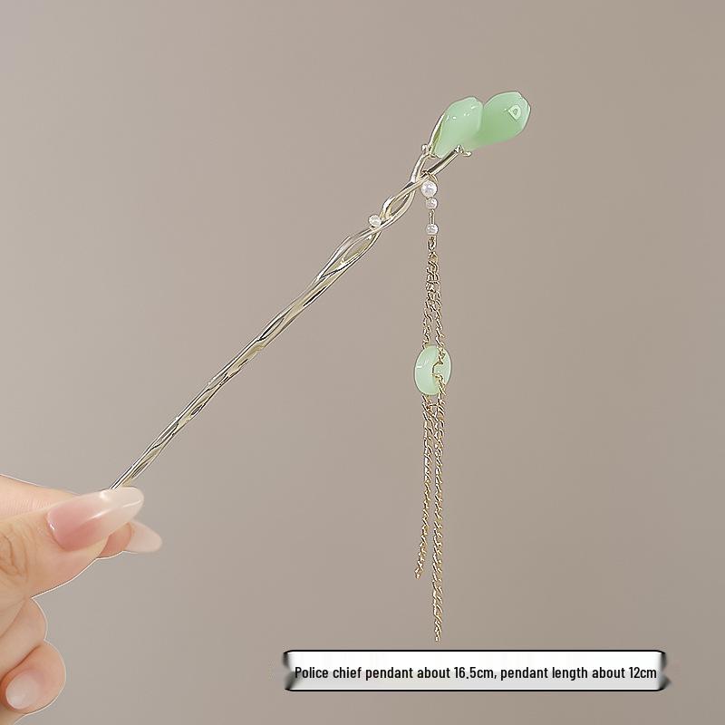 Vintage Chinese Style Hairpin for Updos - Elegant Retro Hair Stick with Tassel for Qipao