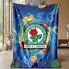 Coperta in Flanella con Stampa Calcio Blackburn Rovers, Coperta Morbida Calda Leggera per Divano Letto Campeggio