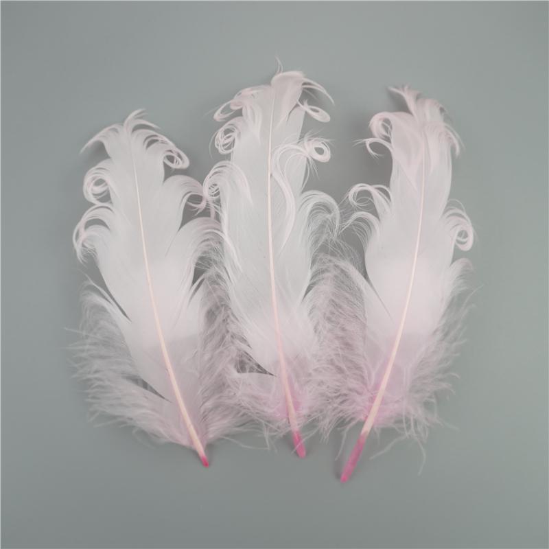 20Pcs Colored Spiral Goose Feathers for Crafts 12-18cm Dream Catcher Feather Artificial Decoration DIY Wedding Party Accessories
