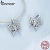 Bamoer 925 Sterling Silver Hollow-out Butterfly Pendant Charms for Women Bracelet & Necklace Pave Setting CZ Fine Jewelry Gift