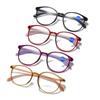 Round Reading Glasses Women Anti Blue Light Farsighted Eyeglasses Anti Fatigue Hyperopia Prescription Glasses Diopter