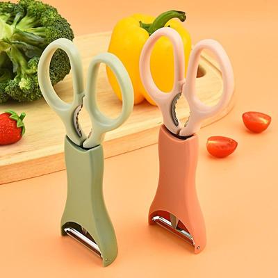 Schere, Schäler, Küchenschere, multifunktionale Edelstahl-Haushaltsschere, Gemüse- und Obstschäler, Küchenwerkzeuge