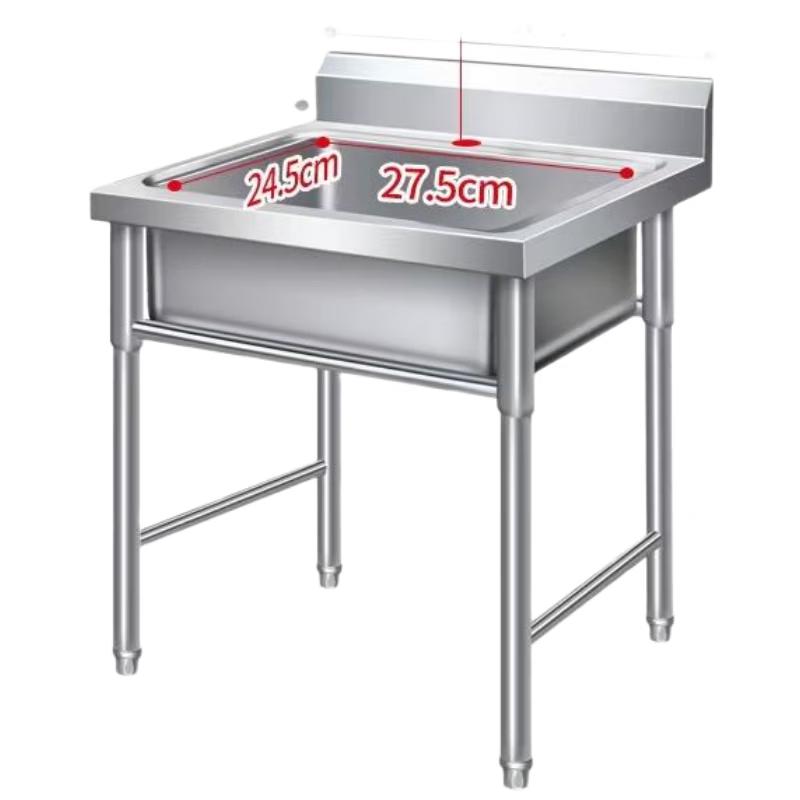 HANDUNYOU Коммерческая одинарная раковина из нержавеющей стали