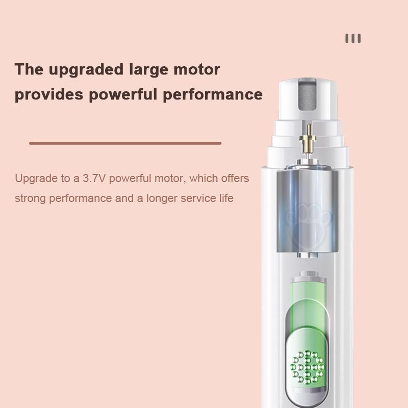 Electric Dog Nail Grinder Pet Nail Clipper USB Rechargeable Pet Nail Trimmers Painless with Polisher Wheel for Small/Large Pets
