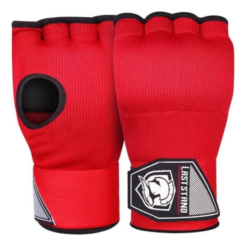 Half Finger Boxing Gloves Muay Thai Fighting Gel Padded Gloves 2 In 1 Hand Wraps Knuckle Wrist Strap Protective Training Gloves