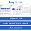 Euro Coin Organizer Portable Money Boxes Coin Holder Change Dispenser Coin Box for Office Bank Protect Gasket Coin Holder Case