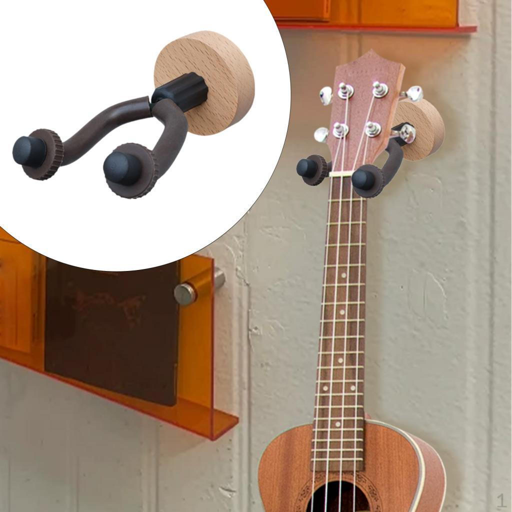 Guitar Wall Mount Hook Wood Hanger String Instrument Holder for Classical Guitars