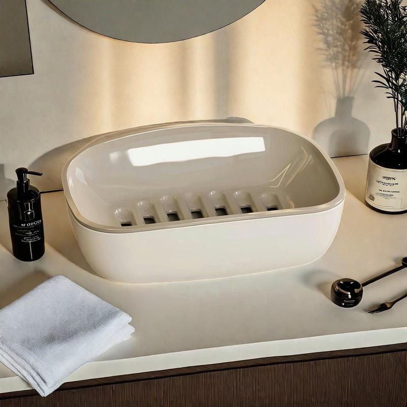 2025 Luxury Double-Layer Soap Box: High-End Large Laundry Soap Drainer