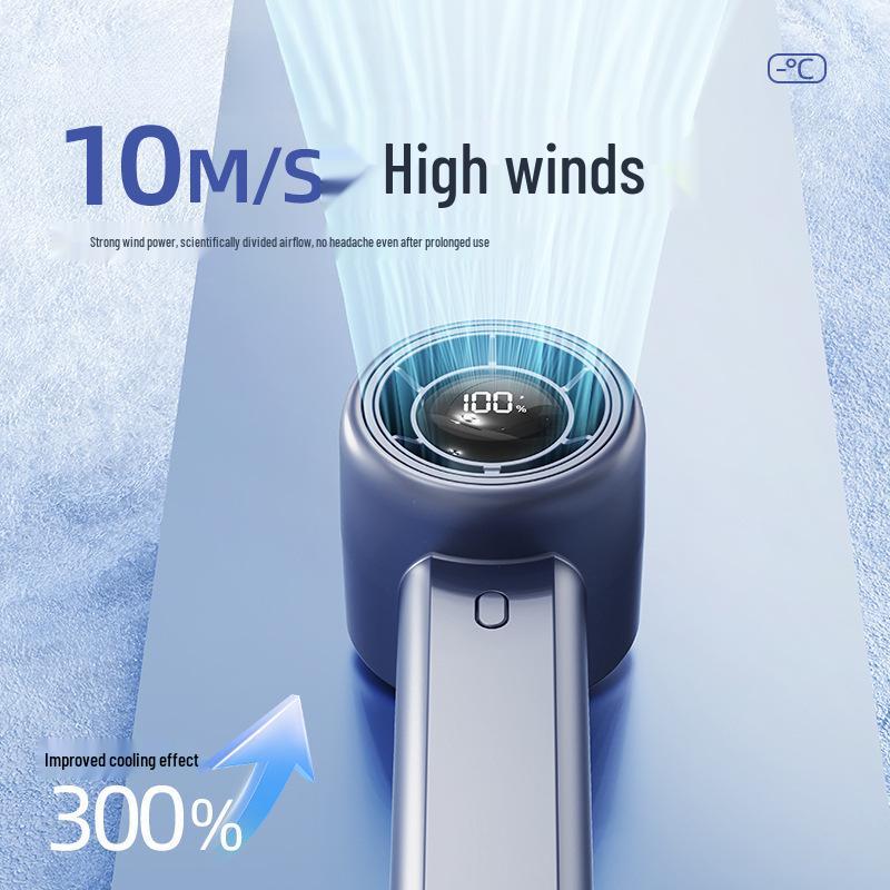 High-Speed Portable USB Handheld Fan with Large Wind Power & Digital Display