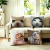 Die Niedlichen Hamster Quadratische Doppelseitig bedruckte Kissenhülle Schlafzimmer Nachttischkissen Sofakissenbezug