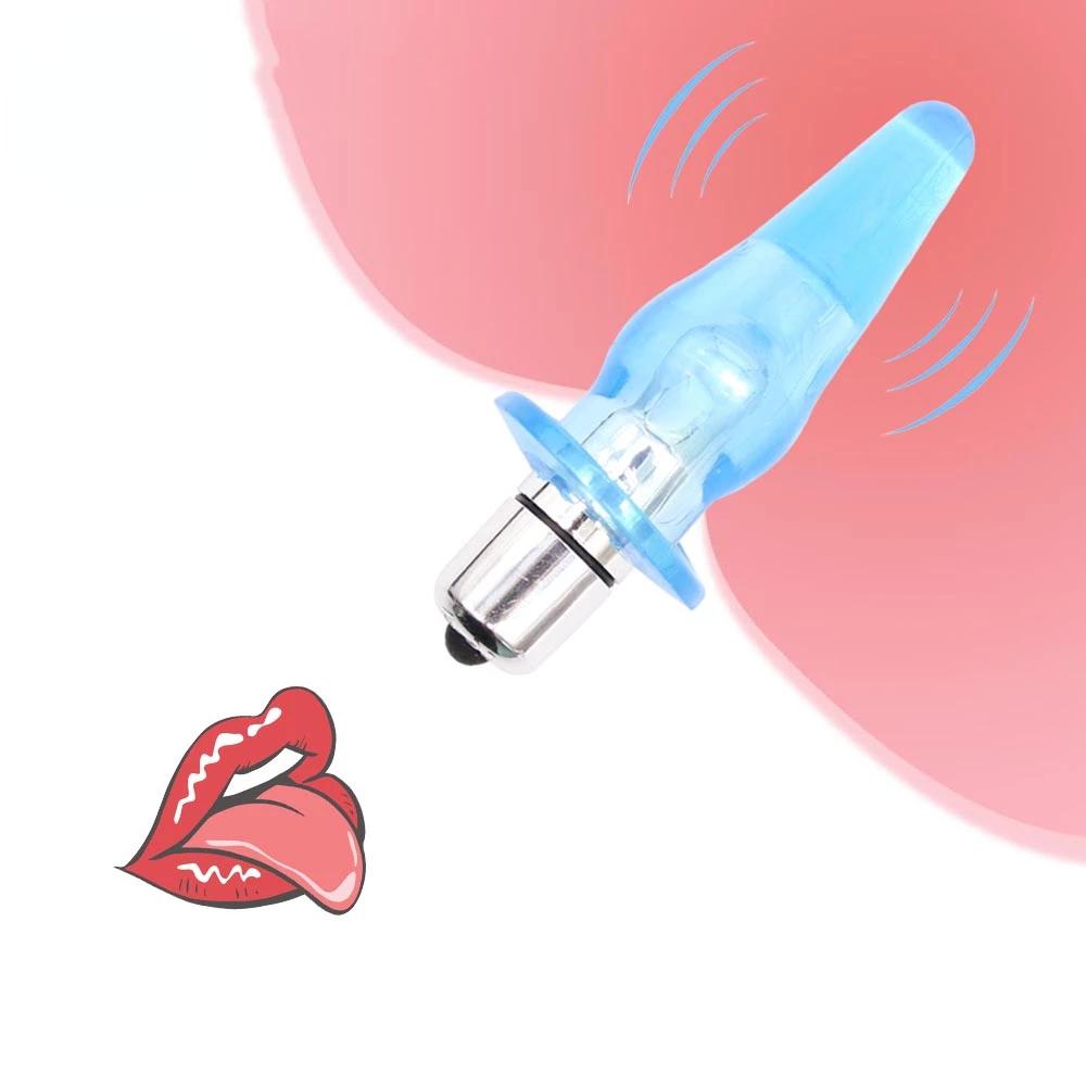 Smooth Anal Vibrator Dildo Butt Silikonová zátka Masáž prostaty Anal Beads Vibrátor