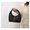 Women Classic Woven Embossed Soft Pu Leather Small Top Handle Hobo Shoulder Bag Casual Daily Handbag