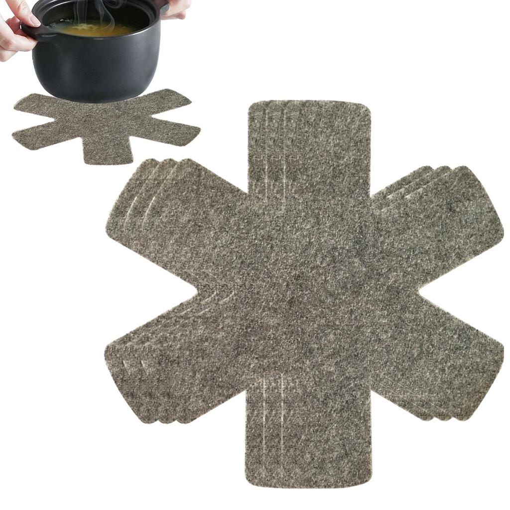 3pcs Non Woven Heat-resistant Mats Pads Heat-insulating Cloth Pot Non Stick Pon Protective Kitchen Bowls Plates Felt