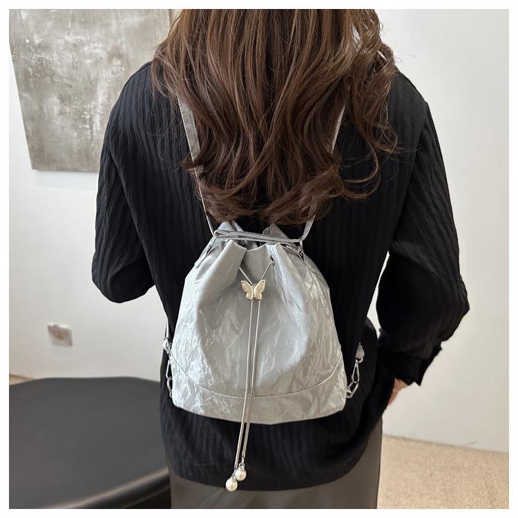 Simple Texture Fashionable Women's Shoulder Bag Large Capacity Commuter Single Strap Bag Soft Faux Leather Tote Handbag CLE
