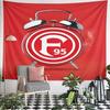 Fortuna Dusseldorf F95 Football Crest Red Vintage Alarm Clock Wall Tapestry Novelty Fan Decor for Bedroom Dorm Gift
