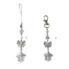 Unique Bowknot Phone Charm Fashion Decorative Bead Keychain Acrylic Keyring Bag Pendant Accessory for Women Girls