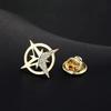 Brooch Six-Pointed Star Alloy Brooch Sparkling Rhinestones Inlaid Suit Corsage Shirt Collar Pin Personalized Badge Buckle