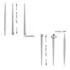 3Pcs/Set Convenient and Durable Piercing Tool Stainless Steel Insertion Taper for Navel Body Stretching Piercing Kit