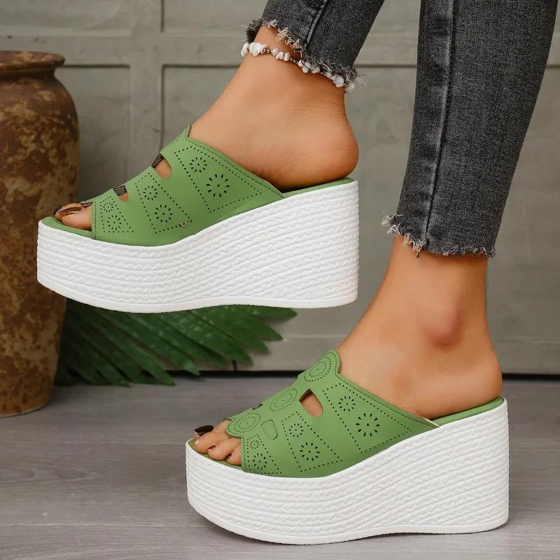 

Fashion Shoes for Women 2025 New Basic Women s Slippers Fashion Open Toe Outdoor Best Seller Summer Best Seller Platform Slipperszapatos 35 зелёный