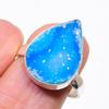 Hememorphite Druzy Gemstone 925 Sterling Silver Jewelry Ring Size Adj KJ-381