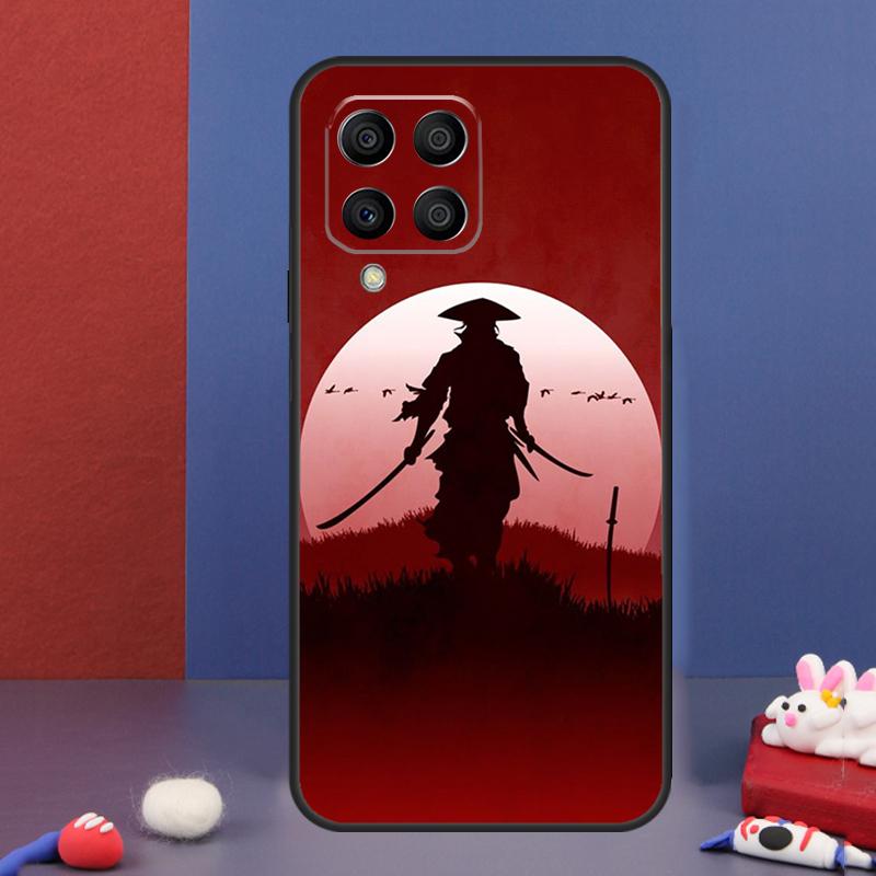 Japan Ninja Samurai Red Sun Case For Samsung Galaxy M16 M06 M36 M56 M15 M11 M31 M21 M53 M13 M32 M52 M35 M55 M14 M34 M54