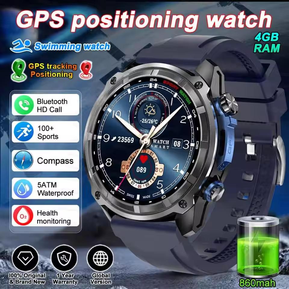 

New Military Smart Watch GPS Track Compass Altimeter Bluetooth Calling 860mAh Battery DTG1 Men Outdoor Sports SmartWatch синий