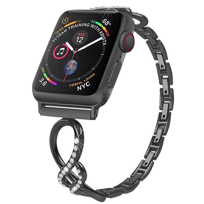 

Женский ремешок Diamond для Apple Watch Ultra Series 10 9 8 7 6 5 3 2 Женский ремешок для часов iWatch 49 мм 46 мм 42 мм 41 мм 45 мм 40 мм 44 мм 38 мм iWatch 10 42mm чёрный