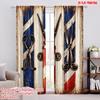 2D Flat Printing 2pcs Curtain Scene Curtains Barber Scissors Vintage Design Digital Printed Polyester Drapes Seasonal Party &