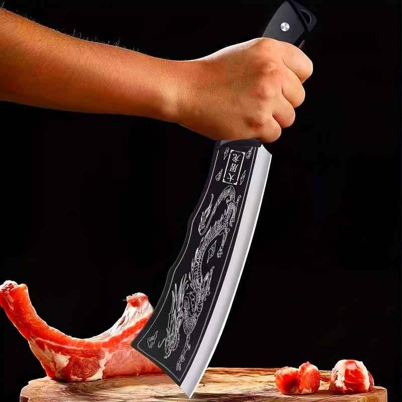 ZENG Dragon Pattern Bone Cleaver Professional Butcher Knife Precise Cutting Of Beef Lamb Sharp Kitchen Tool Efficient Slicing