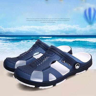 Men's Slippers Outdoor Slippers Breathable Hollow Non-slip Bathroom Beach Sandals Casual Footwear