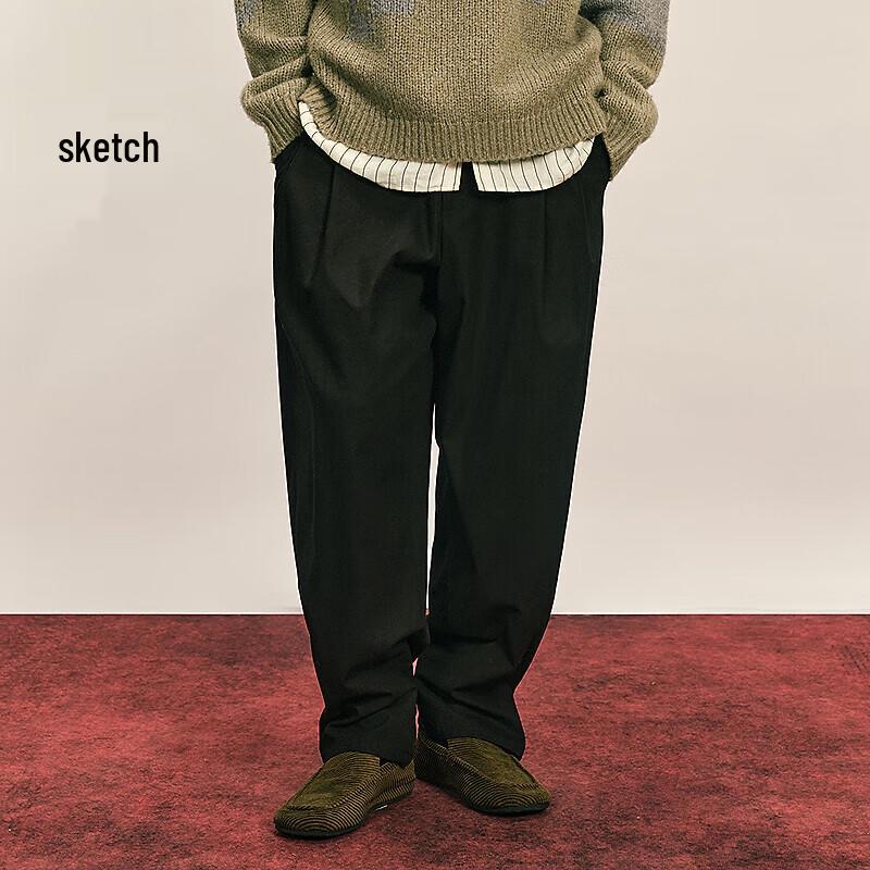 

CROQUIS Men s 2025 Autumn Curved Leg Casual Trousers M