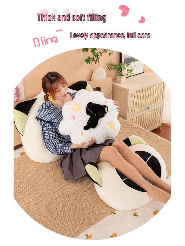 Cross-border Luo Xiaohei Plush Pillow Cushion and Office Backrest Doll Gift
