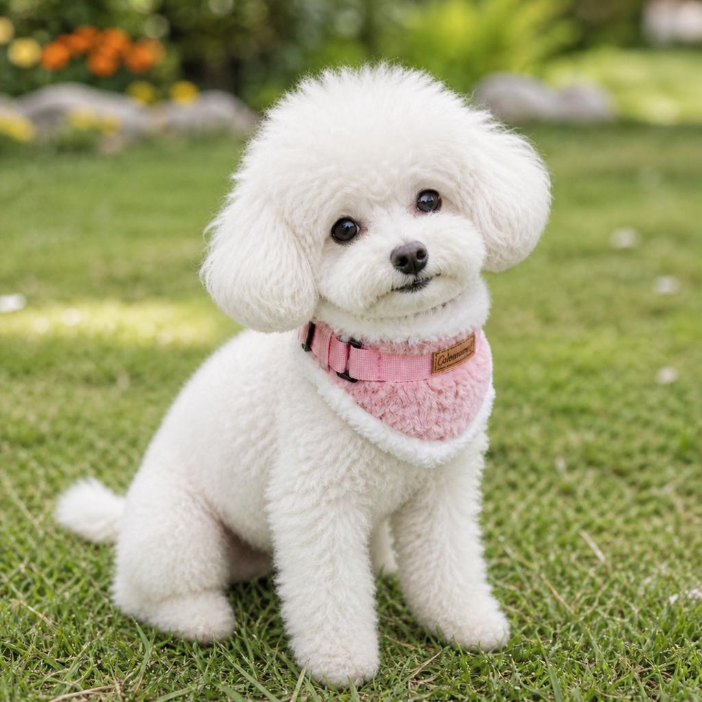 Autumn Winter Plush Pet Triangle Collar Thickened Fleece Lined Leash Available Anti Lost Soft No Choking Dog Scarf Adjustable