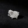 1Pcs Vintage Pearl Goat Lamb Brooches Women Men Alloy Sheep Animals Weddings Party Brooch Pins Gifts